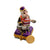 Traditional wooden hurdy-gurdy monkey toy with colorful hand-painted details 