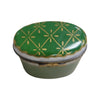 Green Oval Cyllinder Pill-LIMOGES BOXES traditional-CH11M115