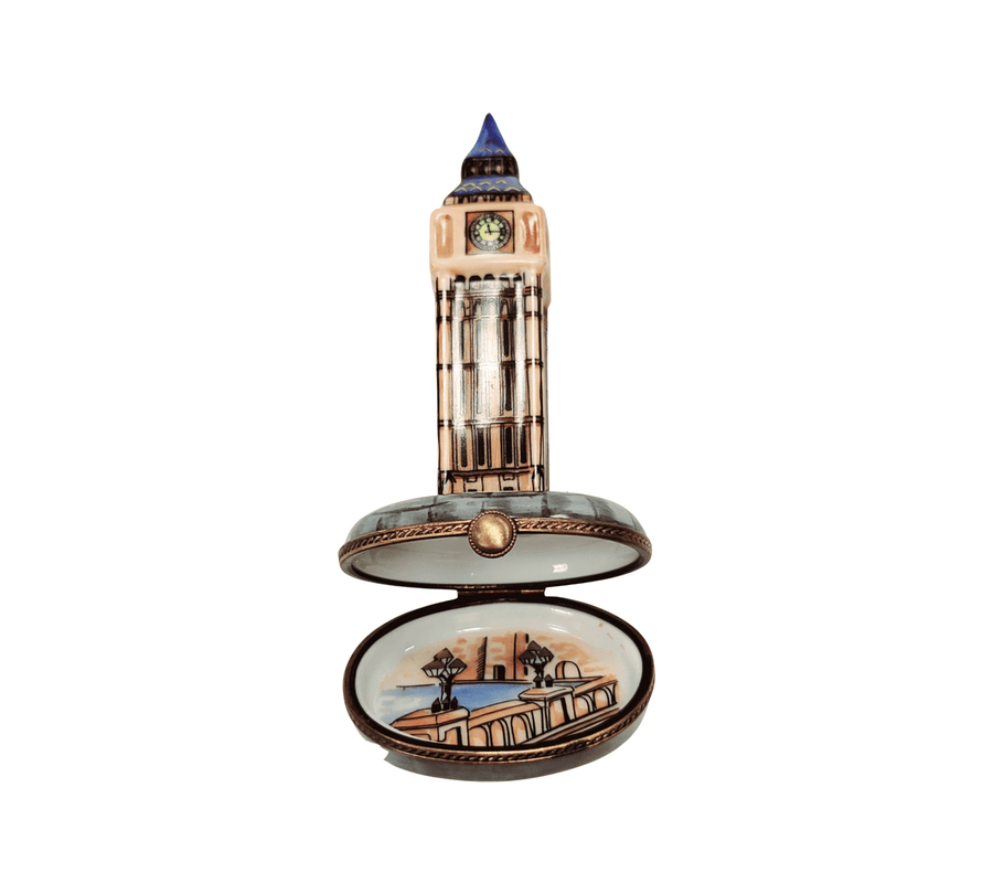 London Big Ben Clock Limoges Box Porcelain Figurine-monuments-CH1R278