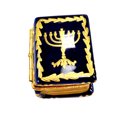 Menorah Book Judiasm Hannukah-religion Limoges Box jewish-CH4F135