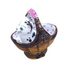 White Cat in Basket-cat cats limoge box-CH2P316