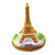 Brown Eiffel Tower Paris in intricate detail and craftsmanship 