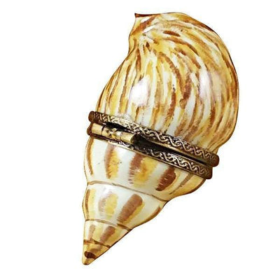 Brown Seashell Limoges Box - Limoges Box Boutique