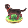Chocolate Labrador Standing Limoges Box - Limoges Box Boutique