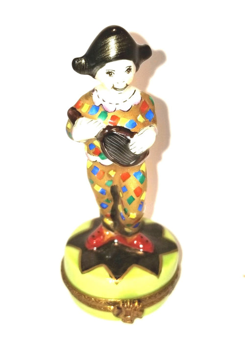 Clown Jester Harlequin Mandoline Limited Edition Figurine