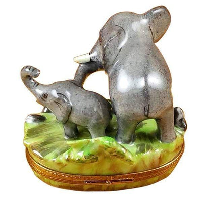 Elephant with Baby Limoges Box - Limoges Box Boutique
