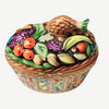 Fresh and colorful fruits arranged in a decorative fruit basket
