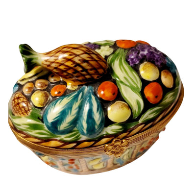A lovely assortment of seasonal fruits displayed in a rustic basket