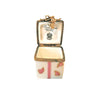 Beautifully wrapped heart gift box with ribbon and bow