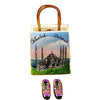 Istanbul Shopping Bag with Removable Turkish Slippers