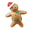 Santa Gingerbread Man with Peppermint Candy Hat