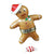 Santa Gingerbread Man with Peppermint Candy Hat