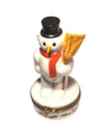 Adorable snowman with charming details and festive attire