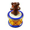 Teddy Bear on Drum Limoges Box - Limoges Box Boutique