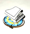 An image of a sleek and modern White Keys Piano against a black background, perfect for music lovers and pianists