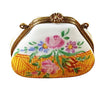 Stylish, bright yellow purse with elegant design