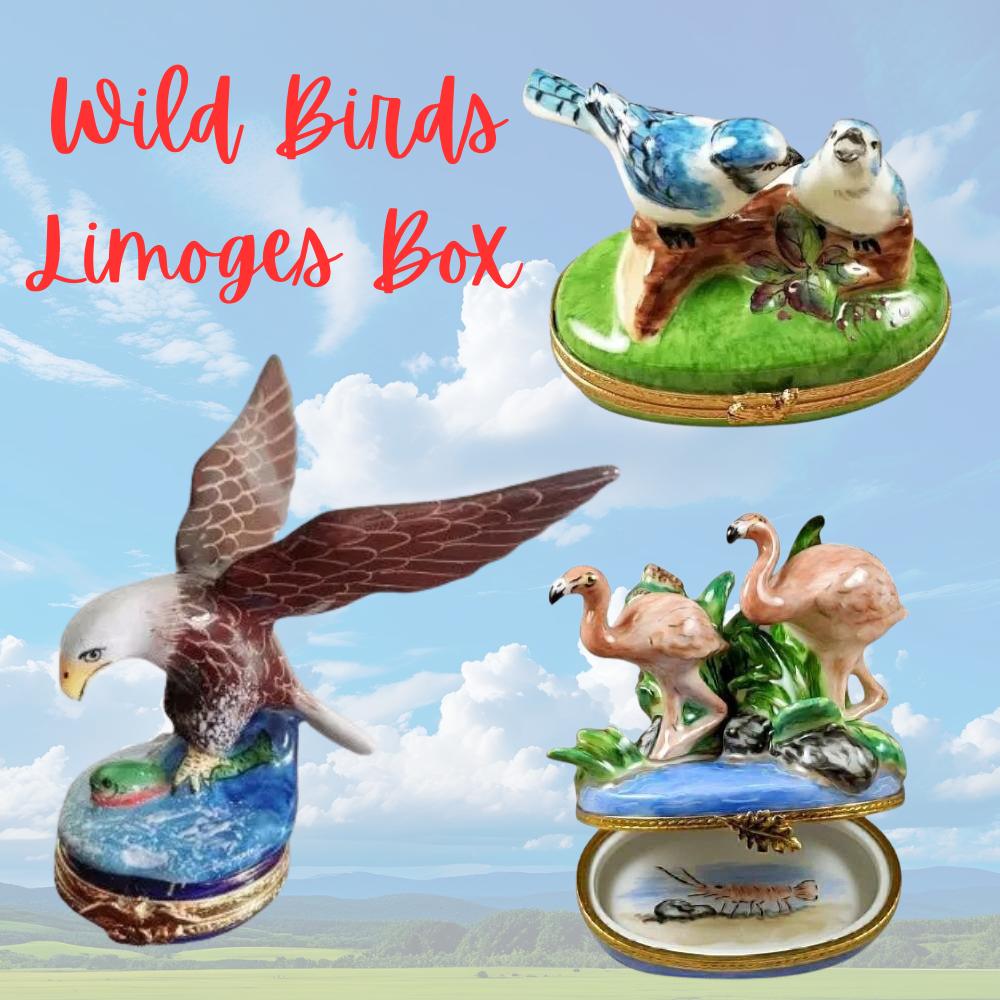 Vintage Porcelain Bird Figurines & Luxury Limoges Boxes