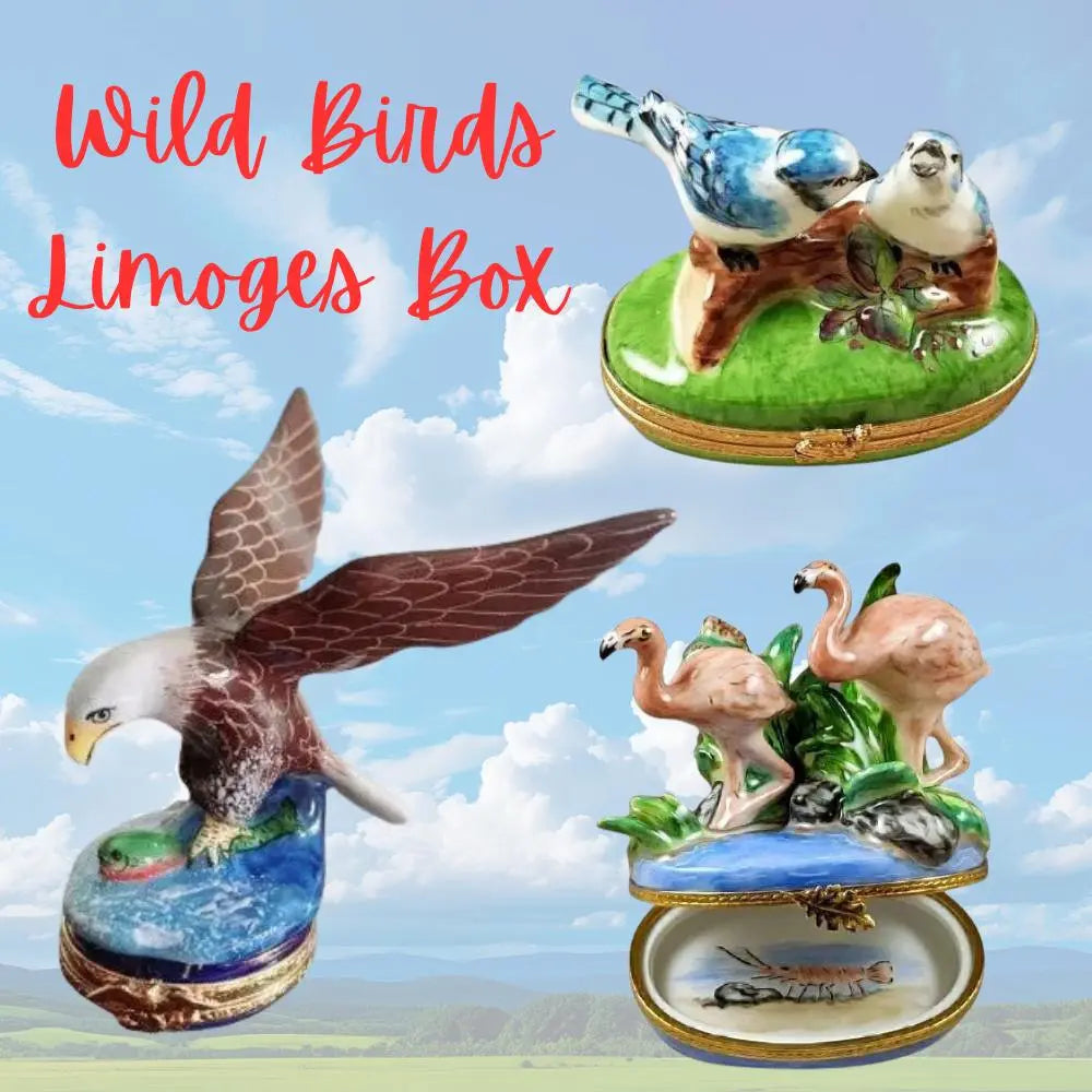 Vintage Porcelain Bird Figurines: Luxury Limoges Boxes