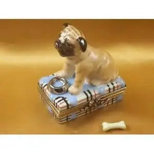 Collectible Dog Figurine Boxes: Handcrafted Limoges Porcelain