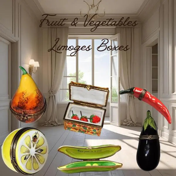 French Artisan Fruit Collectible Gifts Luxury Limoges Boxes