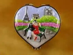 Heart Limoges Boxes Hand-Painted Love Trinket Boxes
