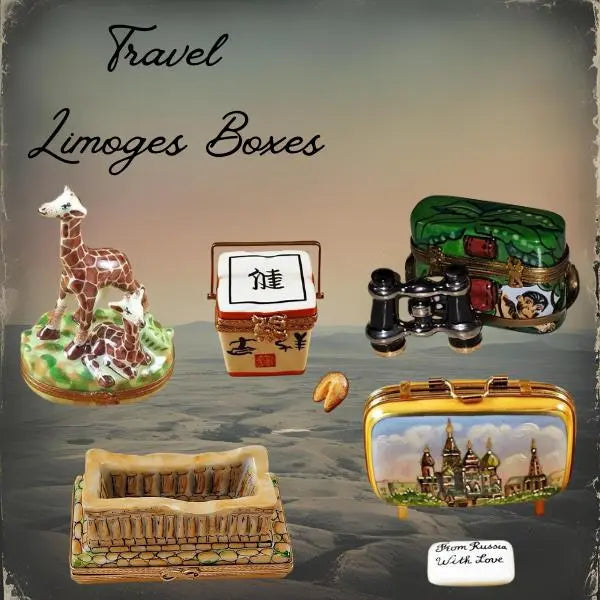 World Culture Limoges Boxes: Hand-Painted Porcelain Travel Souvenirs