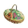 A beautiful handcrafted wooden fruit basket filled with fresh, ripe fruits