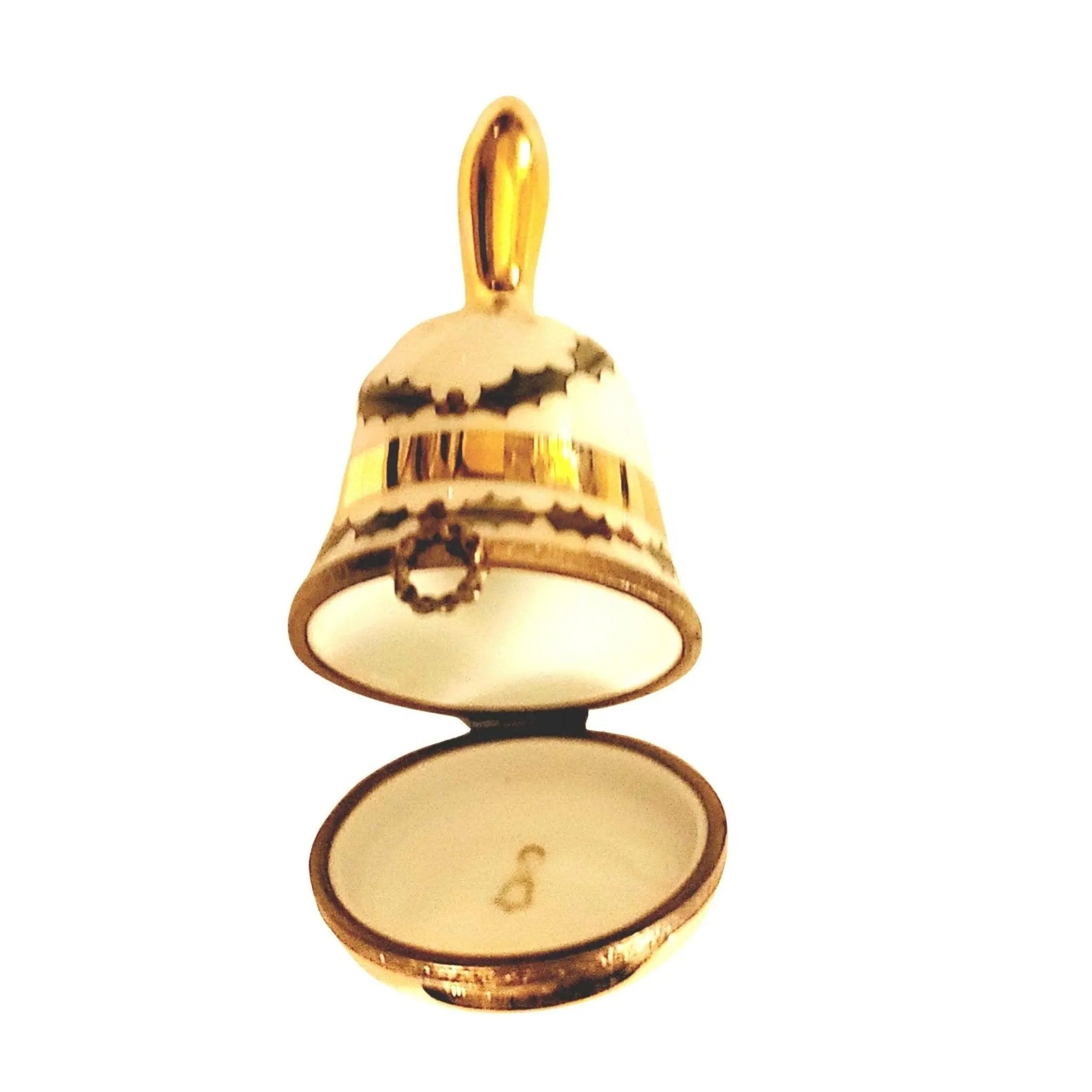 1993 Holiday Porcelain Bell Porcelain Limoges xmas theme French Trinket Box
