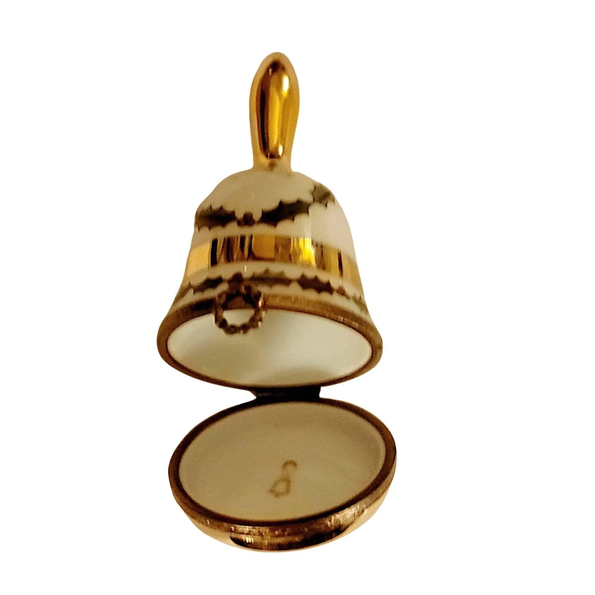 1993 Holiday Porcelain Bell Porcelain Limoges xmas theme French Trinket Box