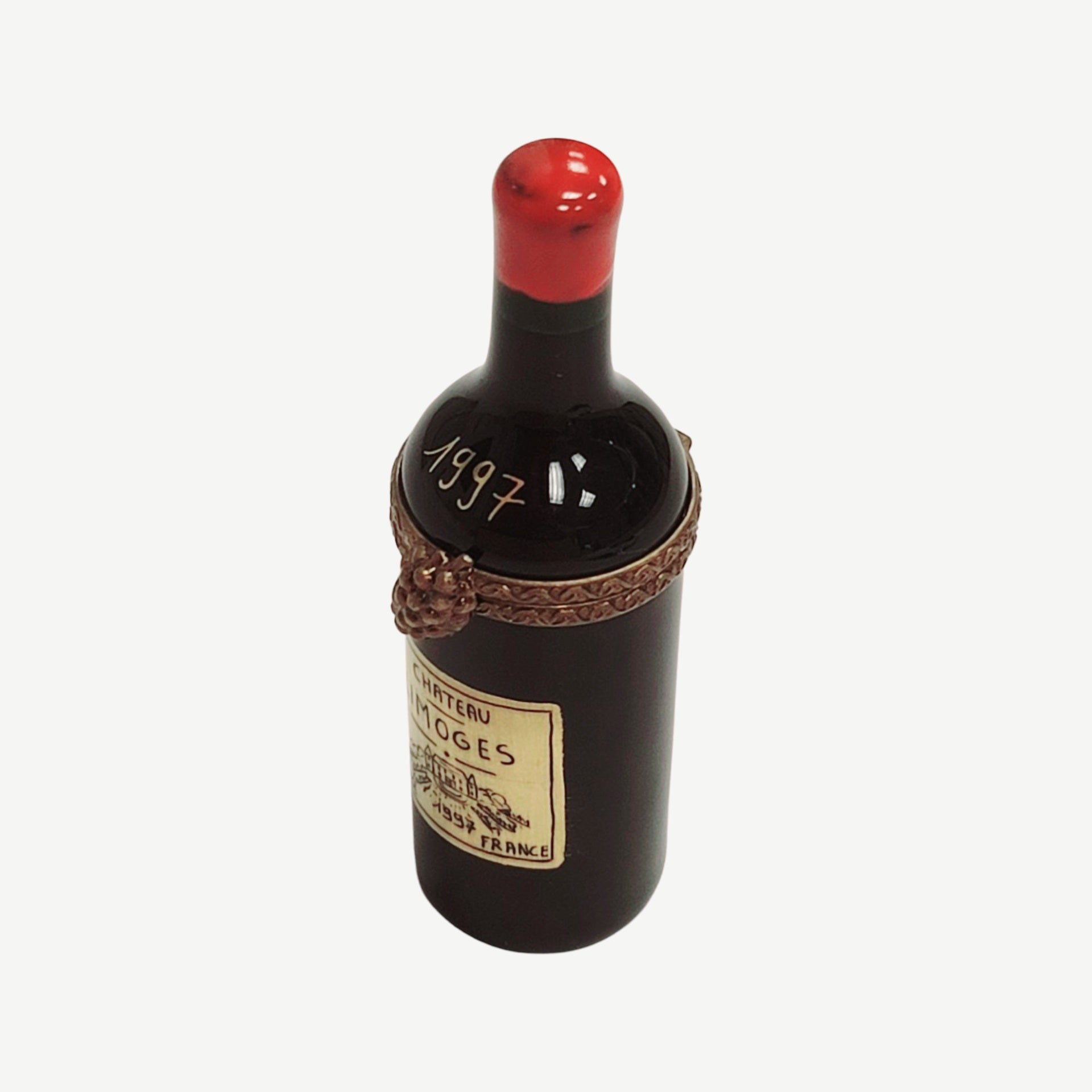 1997 Chateau Wine Limoges Box Porcelain Limoges wine French Trinket Box