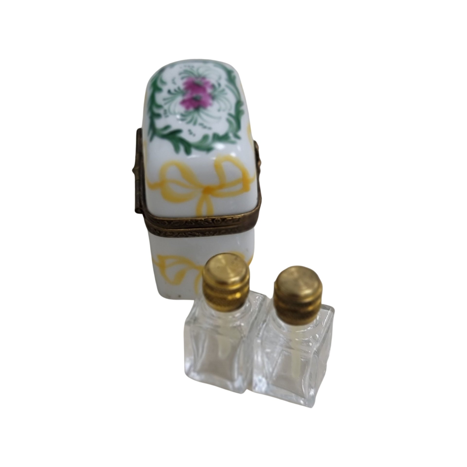 Charming Limoges Perfume Box Porcelain Limoges Perfume French Trinket Box
