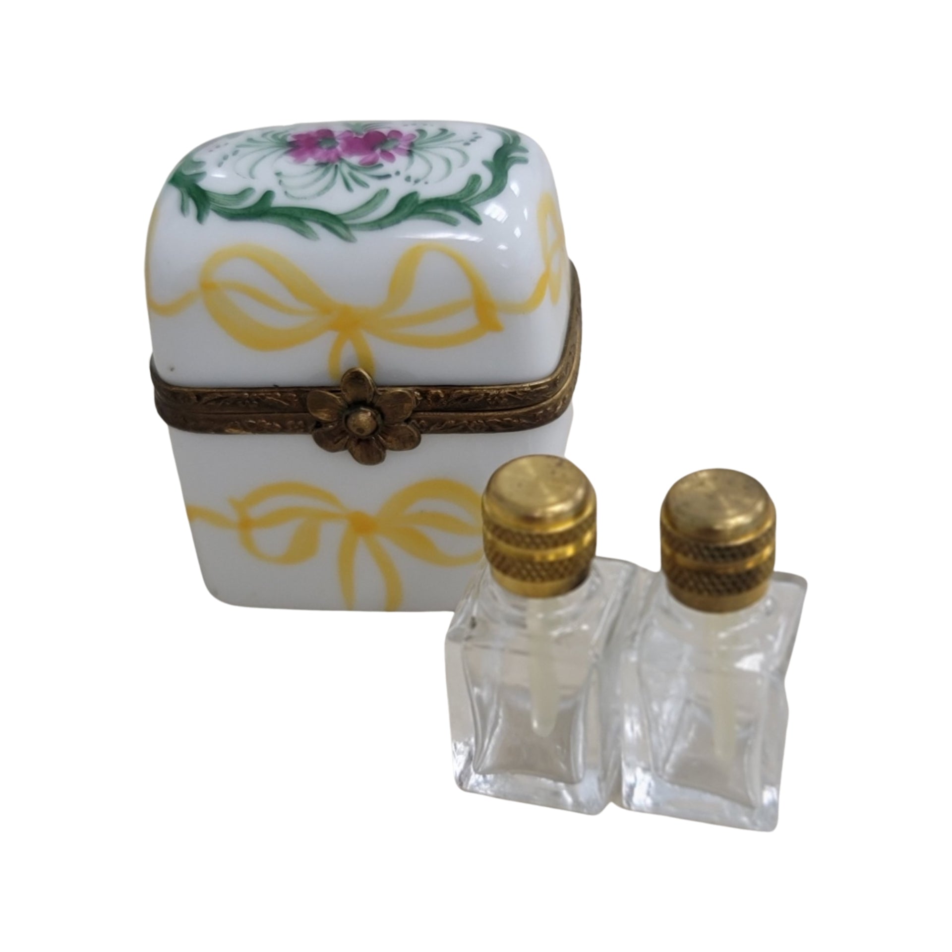Charming Limoges Perfume Box Porcelain Limoges Perfume French Trinket Box