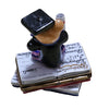 Graduate Teddy Figurine Delight Porcelain Limoges Graduation professional Teddy French Trinket Box