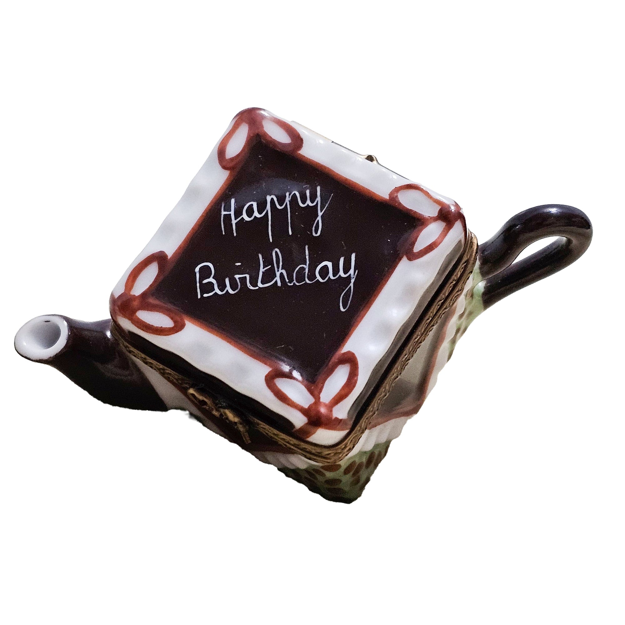 Chocolate Teapot Birthday Delight Porcelain Limoges Birthday China French Trinket Box