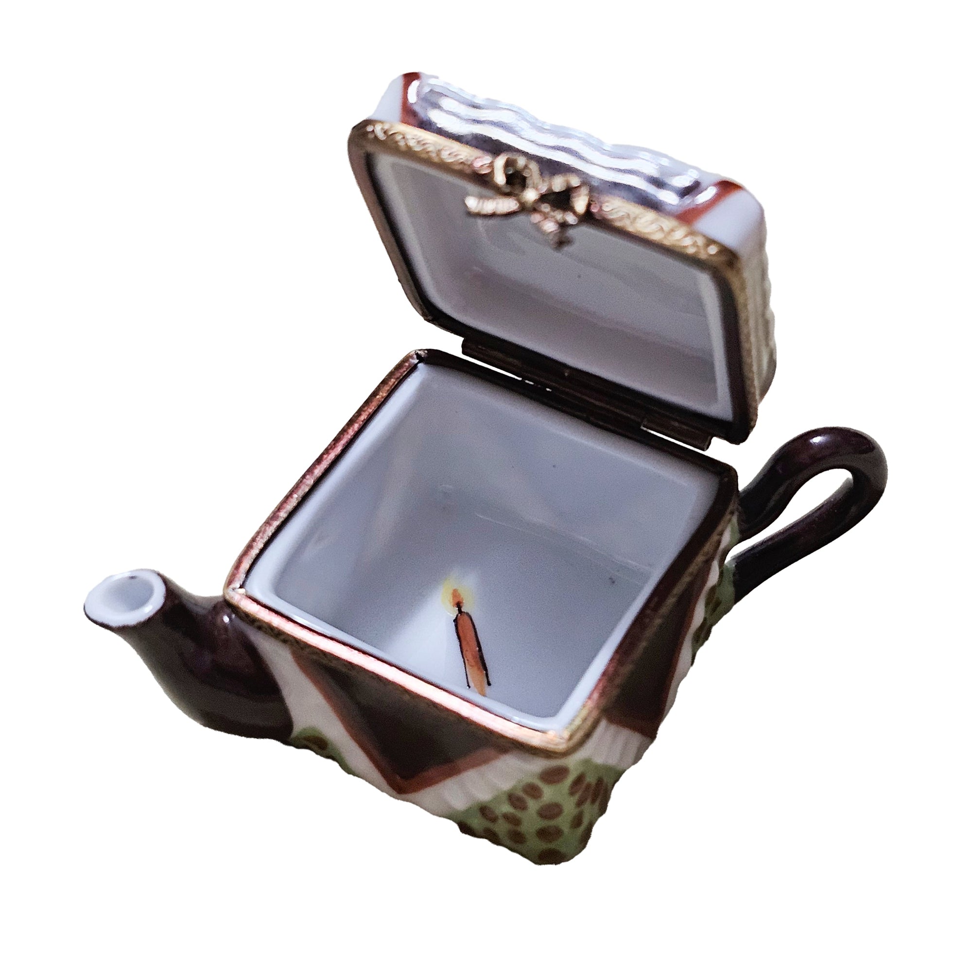 Chocolate Teapot Birthday Delight Porcelain Limoges Birthday China French Trinket Box