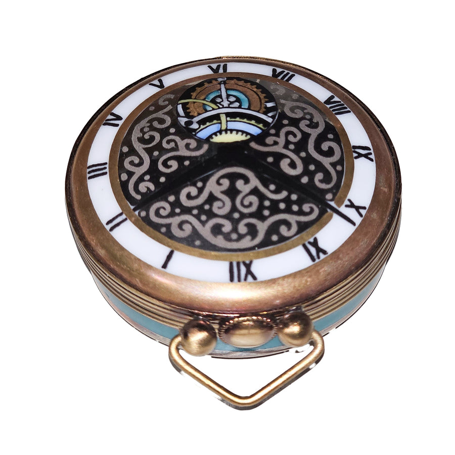 Limoges Pocket Watch Elegance Porcelain Limoges Furniture home fashion French Trinket Box
