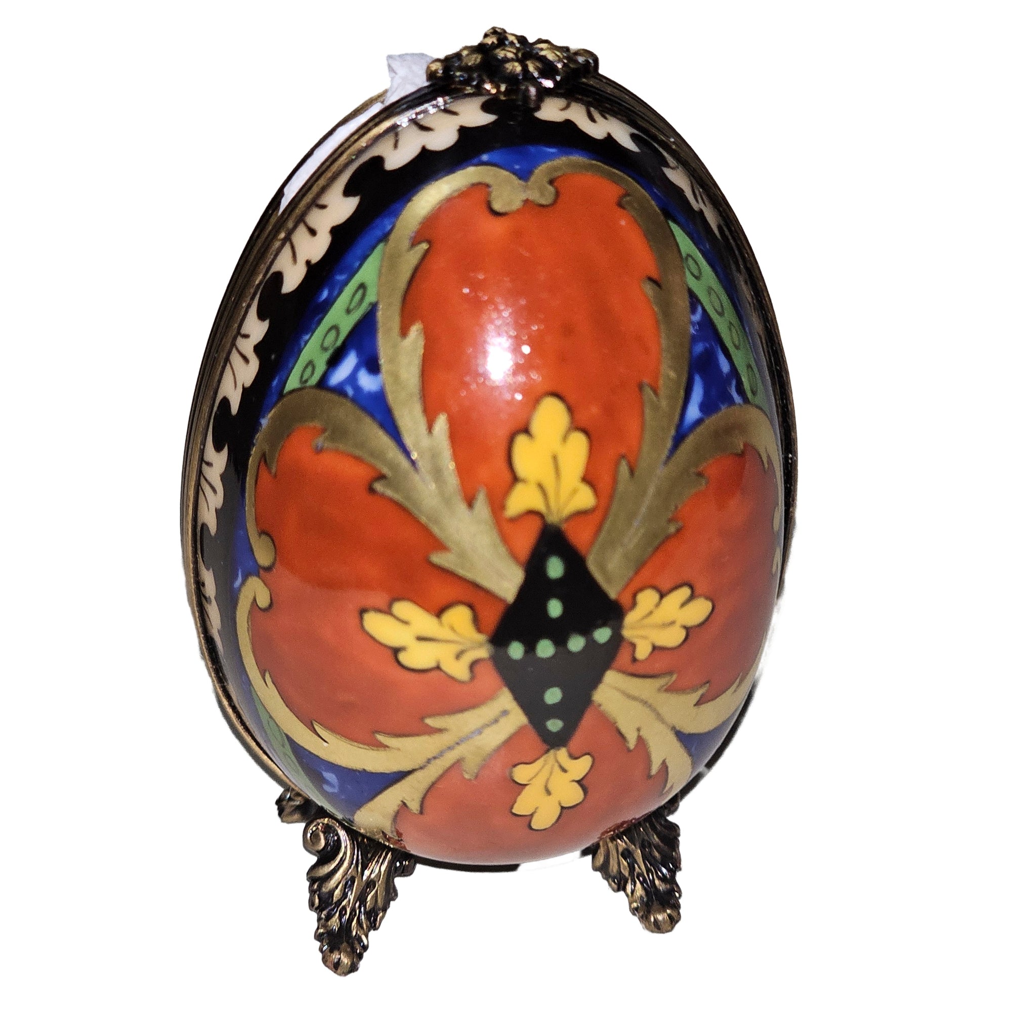Orange Flower Perfume Egg Porcelain Limoges Egg perfume French Trinket Box