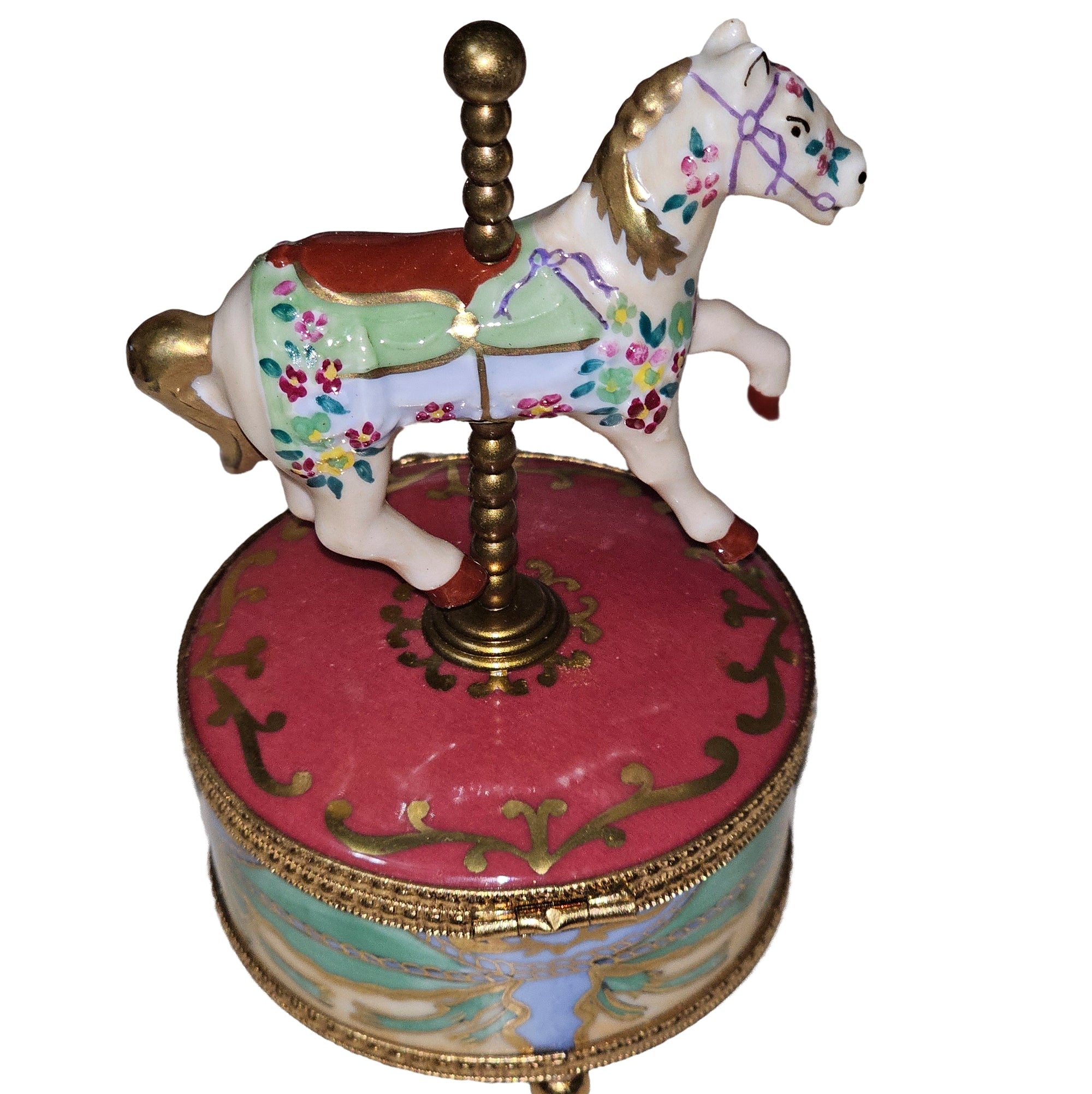 Musical Horse Limoges Box Porcelain Limoges Kids art fine babies baby Horse French Trinket Box