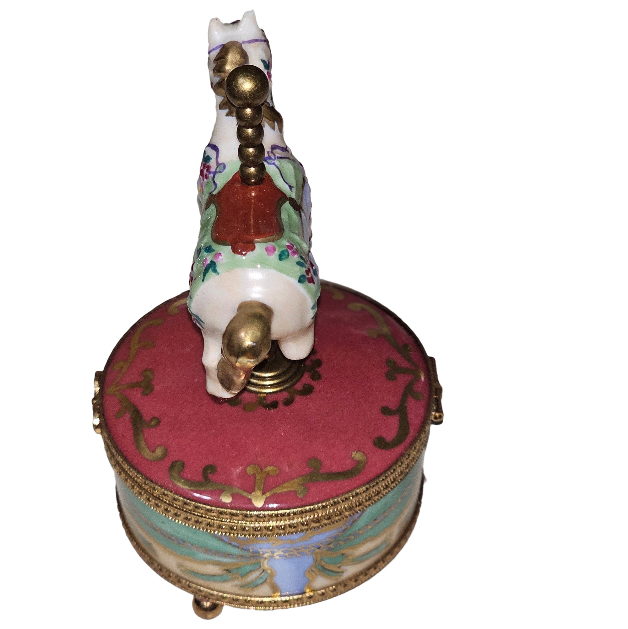 Musical Horse Limoges Box Porcelain Limoges Kids art fine babies baby Horse French Trinket Box