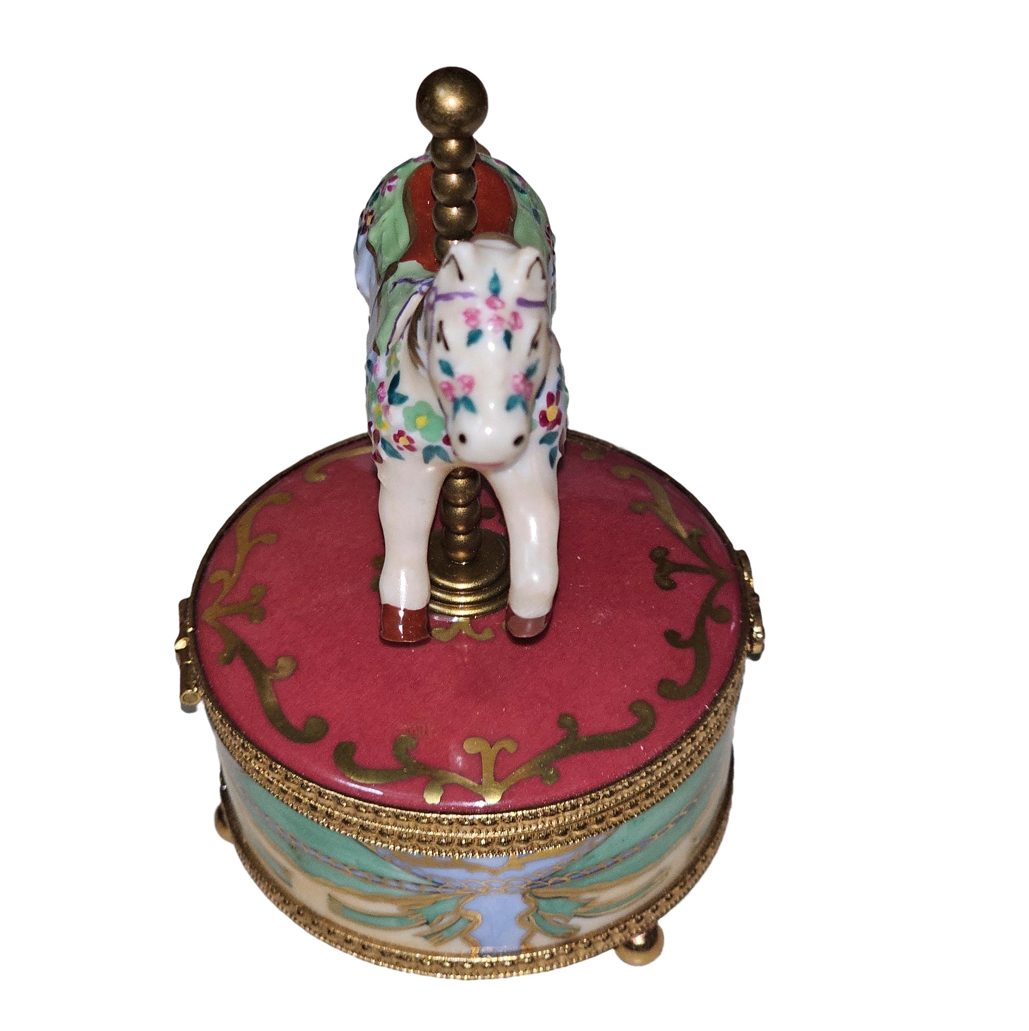 Musical Horse Limoges Box Porcelain Limoges Kids art fine babies baby Horse French Trinket Box