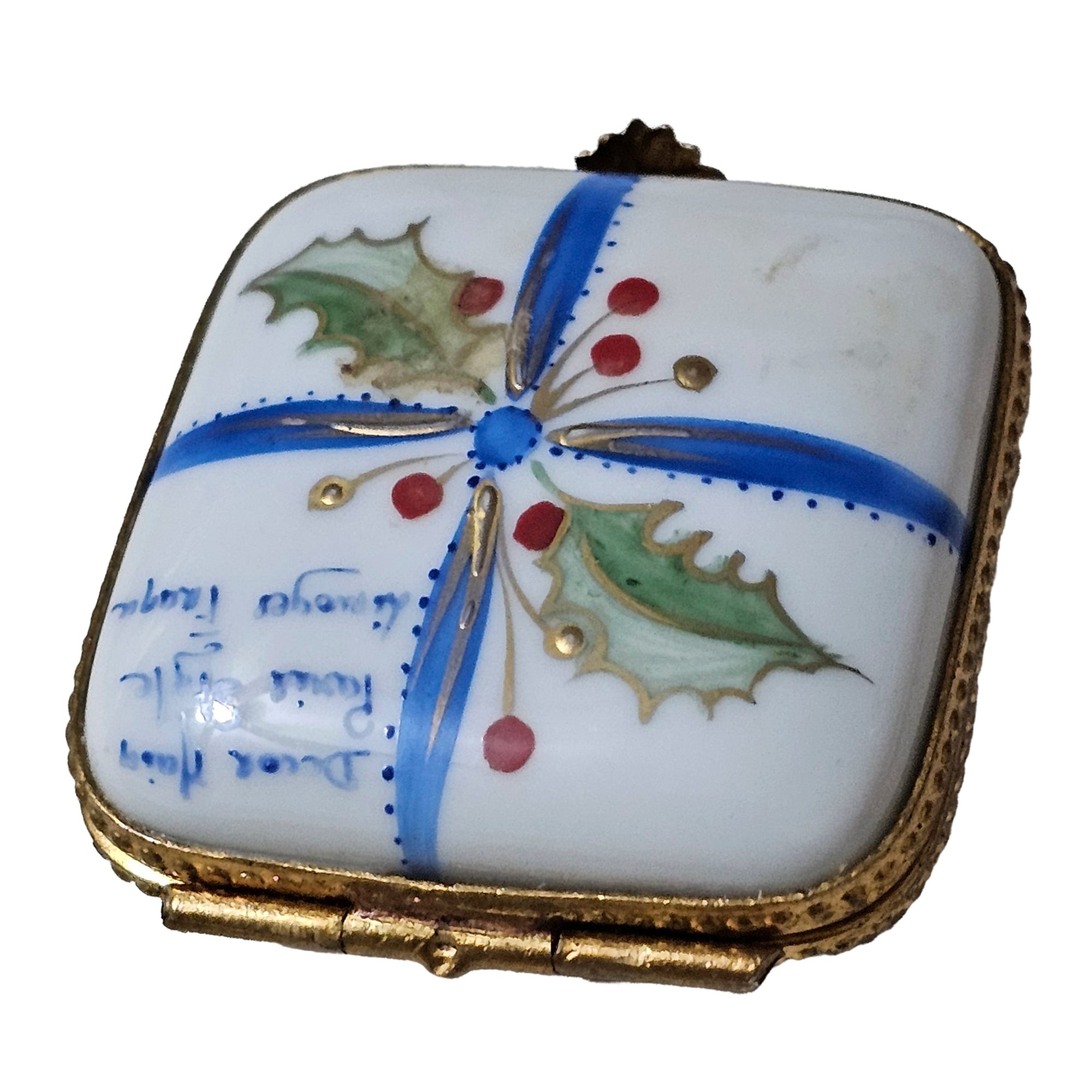 Joyeux Noel Christmas Limoges Box Porcelain Limoges christmas French Trinket Box