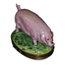 Charming Pig Figurine Box Porcelain Limoges farm animals French Trinket Box