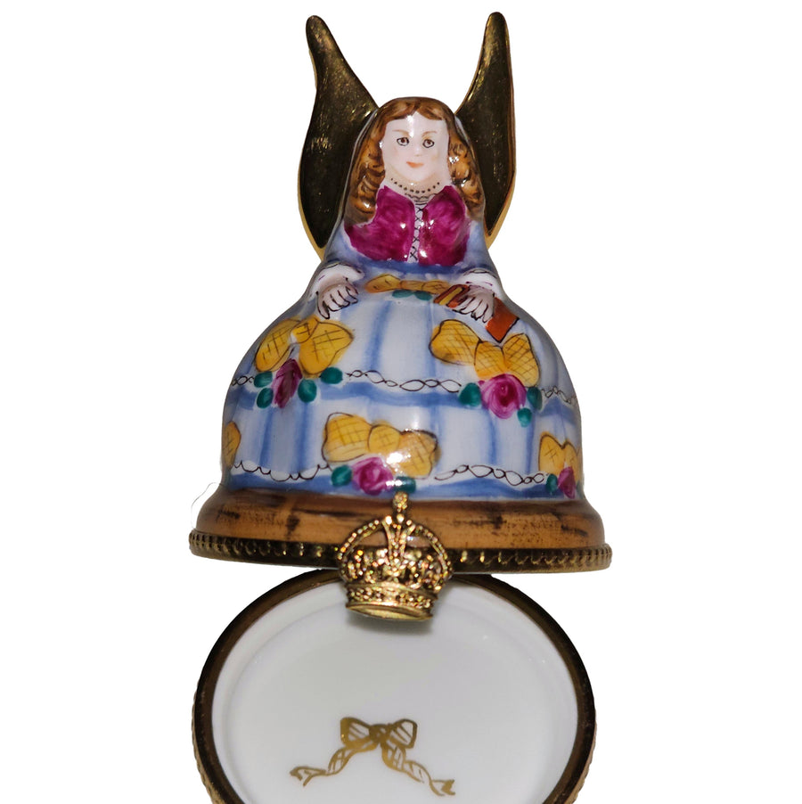 Enchanting Fairy with Blue Dress Porcelain Limoges myth French Trinket Box