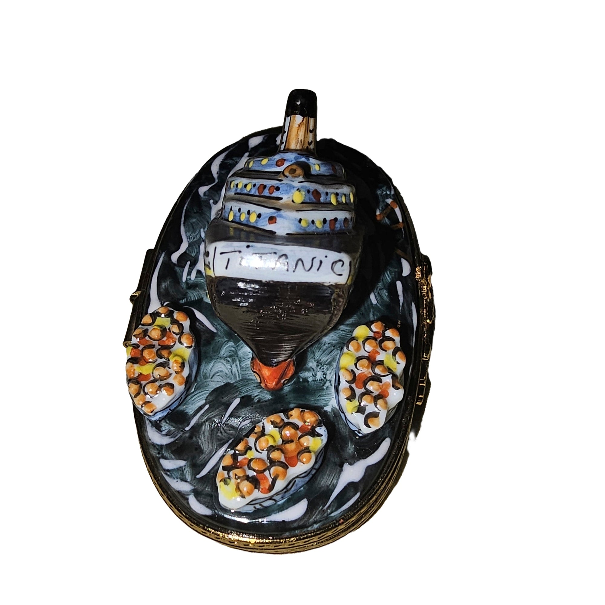 Sinking Titanic Limoges Box Porcelain Limoges vehicle French Trinket Box