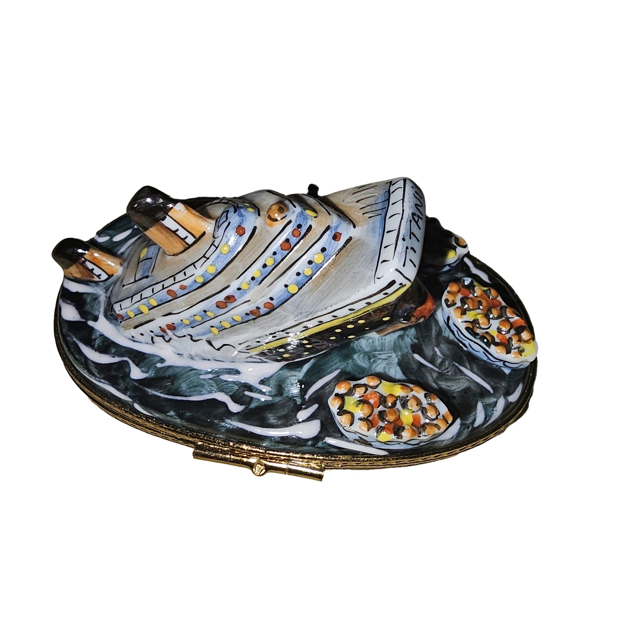 Sinking Titanic Limoges Box Porcelain Limoges vehicle French Trinket Box