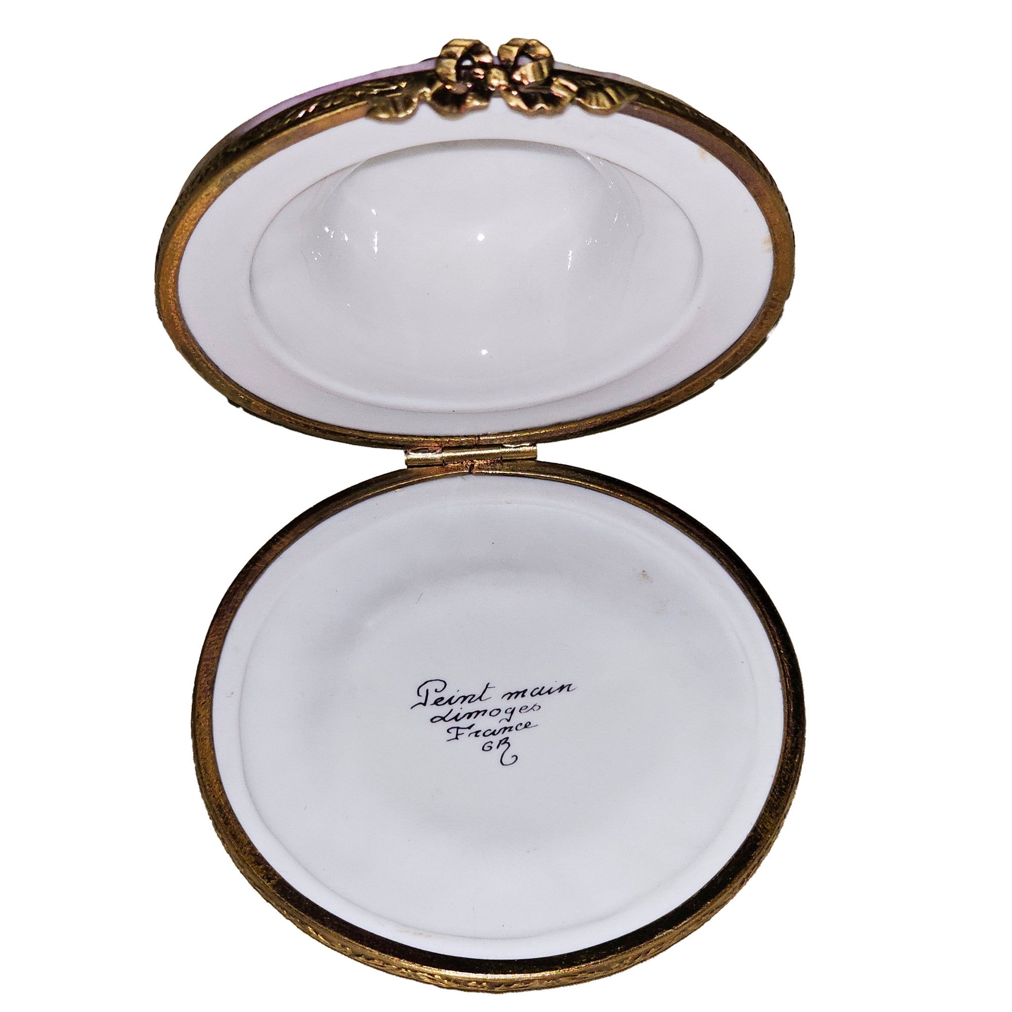 Floral Elegance Limoges Box Porcelain Limoges Garden hat French Trinket Box