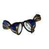 Blue Gold Striped Limoges Candy Porcelain Limoges Dessert Carnival French Trinket Box