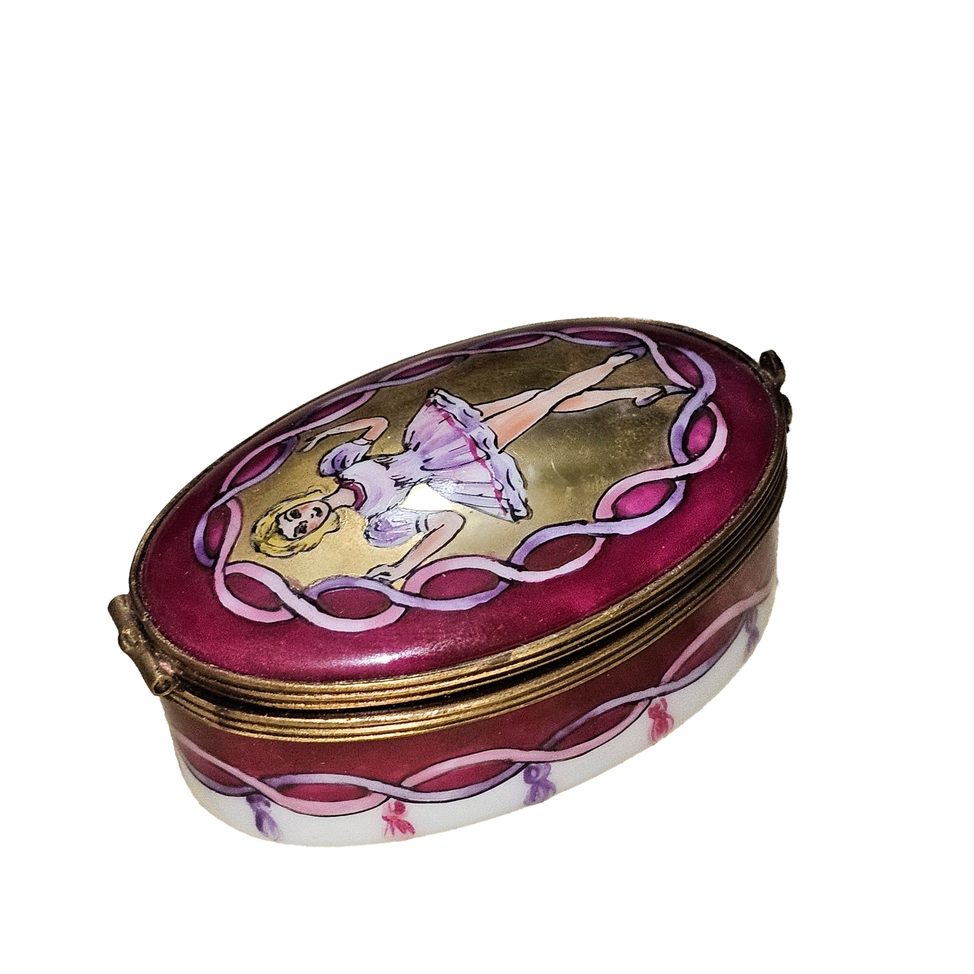 Ballerina Elegance Limoges Box Porcelain Limoges dance traditional French Trinket Box