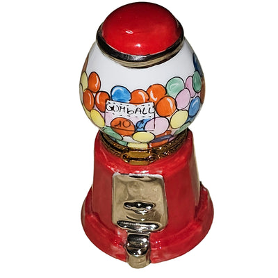 Colorful Limoges Gumball Machine Porcelain Limoges Carnival Kids Dessert French Trinket Box