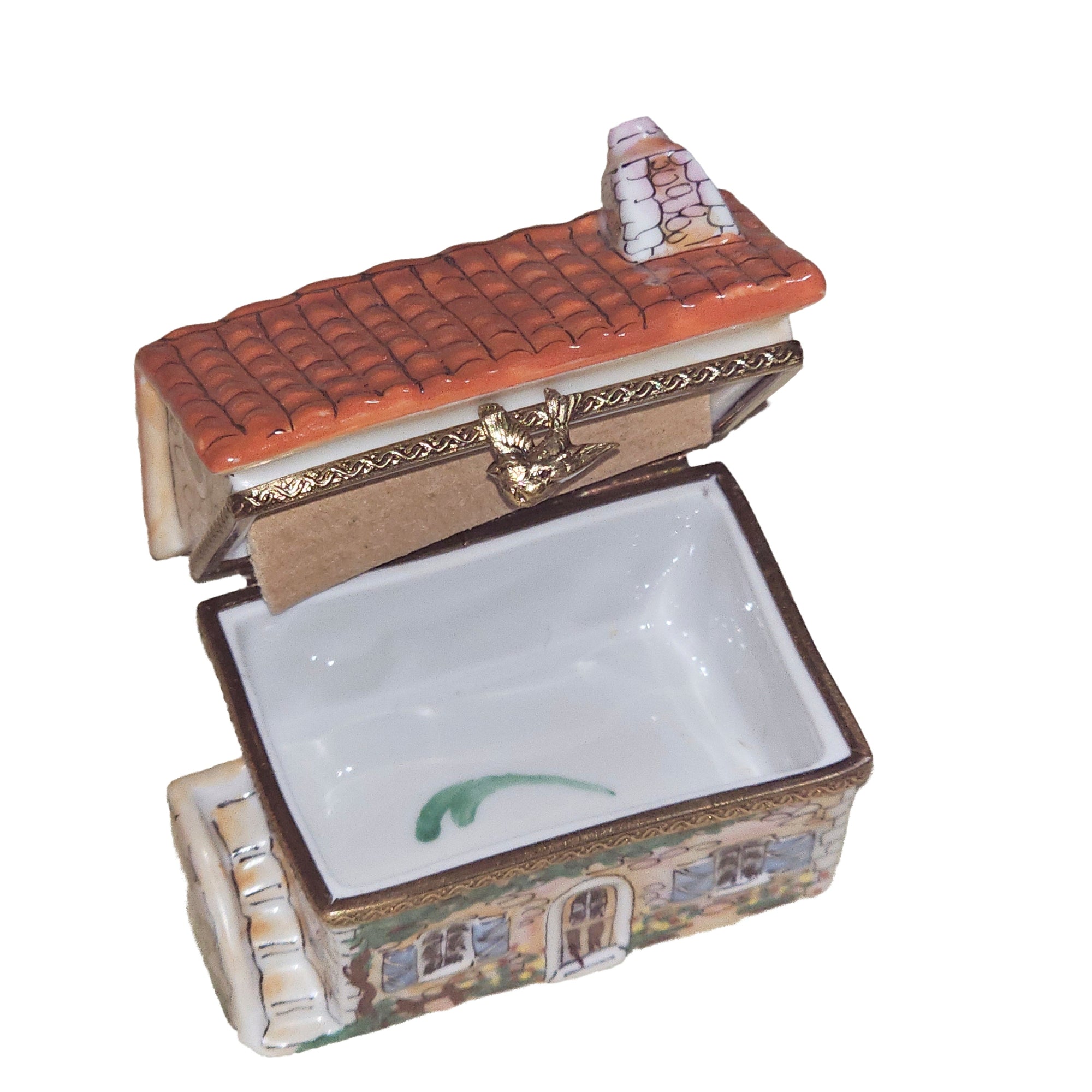 Charming Red Roof Treasure Box Porcelain Limoges Home special French Trinket Box